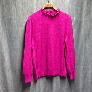🏴 LOFT Vibrant Pink sweater size large